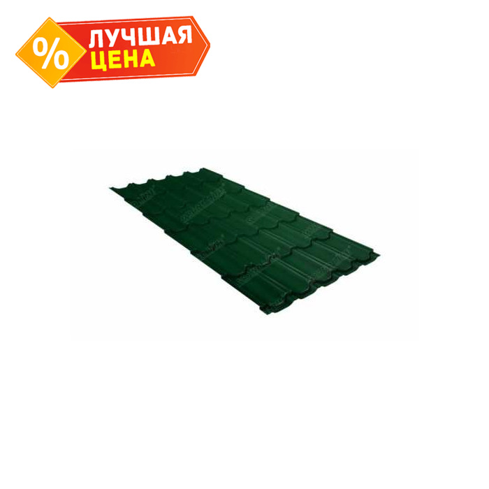 Металлочерепица Grand Line Kvinta plus (Квинта Плюс) 0,5 Quarzit RAL 6005 Зеленый мох