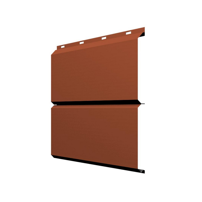 Софит ЭкоБрус без перфорации 0,345 Grand Line 0,5 Satin RAL8004 терракота
